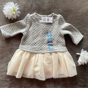 NWT Baby Gap Quilted Sweatshirt Tutu Dress (0-3M)